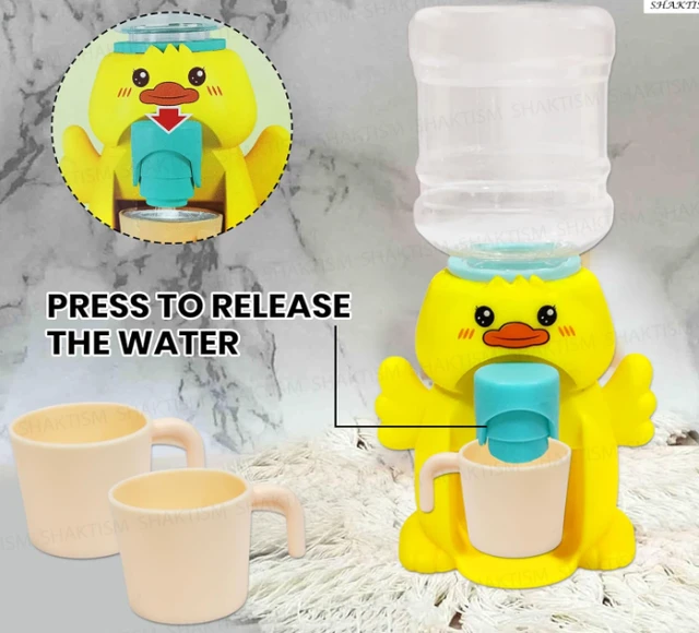 Mini Kitchen Play Set for Kids, 17 Pieces with Duck Water Dispenser, Cooking Utensils and Furniture, Ages 3+