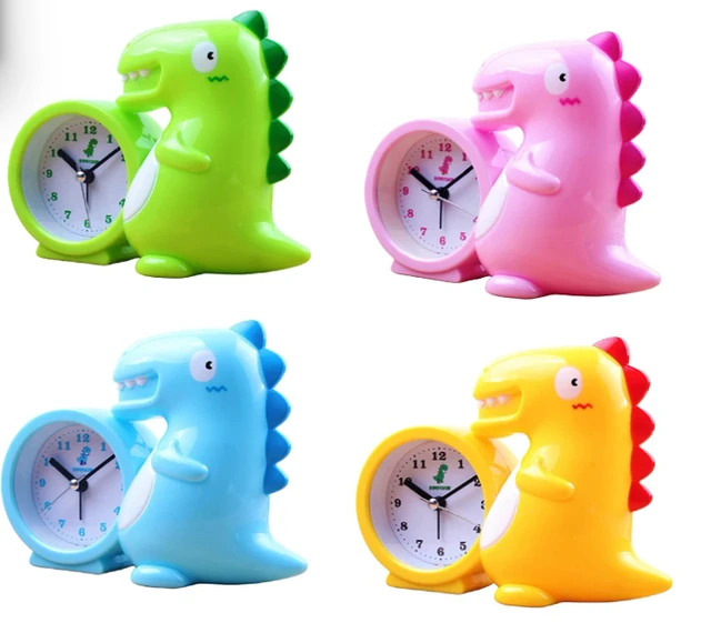 Dinosaur Shape Table Alarm Clock for Kids Study Room Students Table Clocks for Home & Office