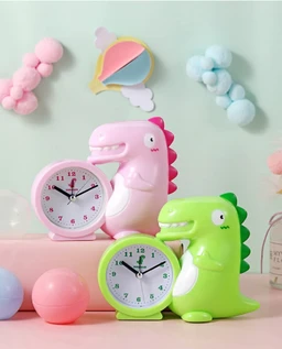 Dinosaur Shape Table Alarm Clock for Kids Study Room Students Table Clocks for Home & Office