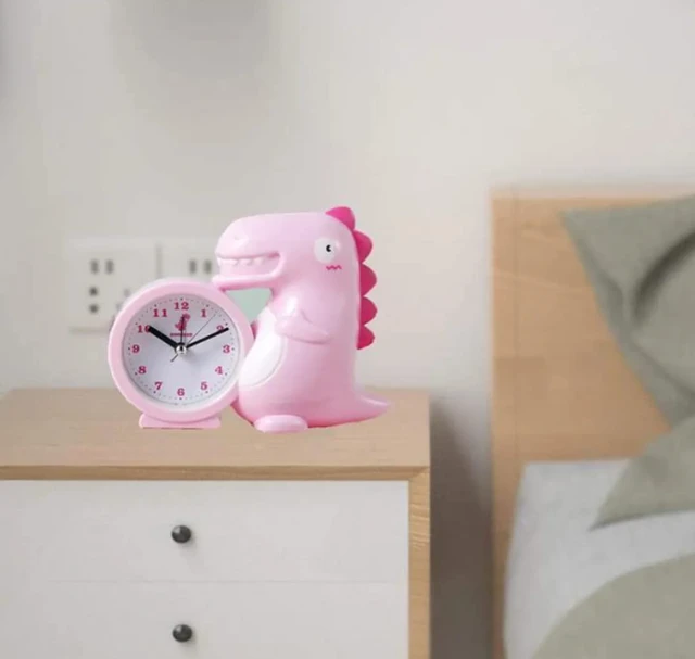 Dinosaur Shape Table Alarm Clock for Kids Study Room Students Table Clocks for Home & Office