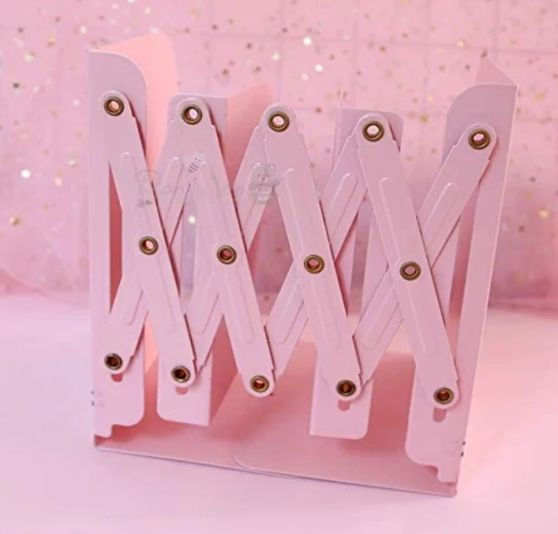 Bookends Unicorn Book Stand Shelf Organiser (Unicorn Pink)