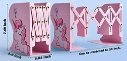 Bookends Unicorn Book Stand Shelf Organiser (Unicorn Pink)