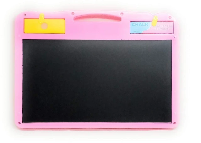 1 Pc Magic Slate + Black Slate Chalk Board,Double Sided Slate Magic + Chalk Slate (Assorted Color)