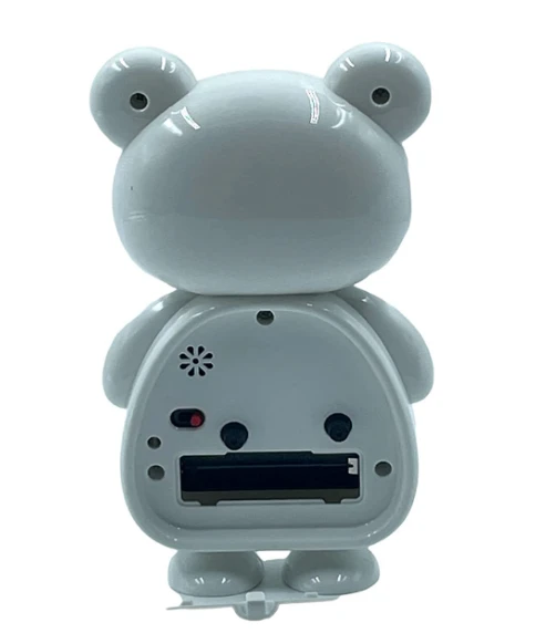 Plastic Cute Panda Cartoon Theme Teddy Bear Desk Alarm Analog Clock For Kids, Students (Multicolour, 17 X10 X 4Cm) (Panda (Black & White))