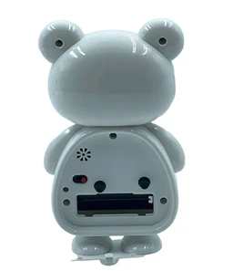 Plastic Cute Panda Cartoon Theme Teddy Bear Desk Alarm Analog Clock For Kids, Students (Multicolour, 17 X10 X 4Cm) (Panda (Black & White))