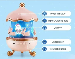 Rabbit Lamp With Music| Projector light lamp, Rabbit Sky Projector for Kids, USB Rechargeable Night Lamp (20 cm, Multicolor)