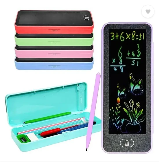 LCD Screen Pencil Box with Digital Drawing Pad for Students