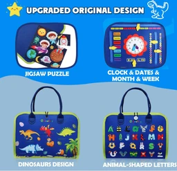 usy Board Montessori Toy for Toddlers - Educational Activity Developing Sensory Board for Fine Basic Dress Motor Skills - Travel Toys for Plane Car
