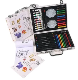 50 Piece Art Supplies, Art Set for Teens, Adults and Kid, Creative Gift Box with Case, Sketching Pencils, Artist Brushes (Pack of 1)