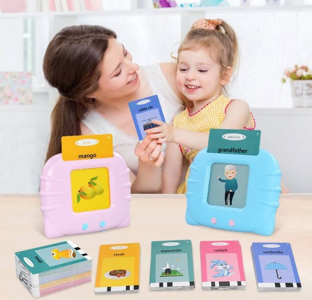 Rechargeable Early Education 224 Talking Flash Card Learning Device Machine Toy with Sound for +3Years Kids|Boys|Girls (Color-Multi).