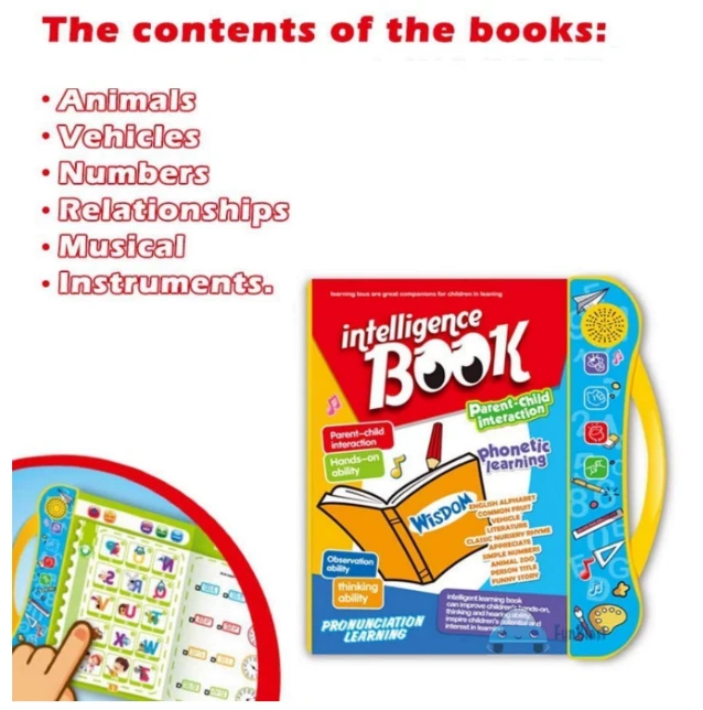 Online StoreInteractive Children Book -Musical English Educational Phonetic Learning Book for 3 + Year Kids, Boys, Toddlers (Multicolor) (Intelligence Book)
