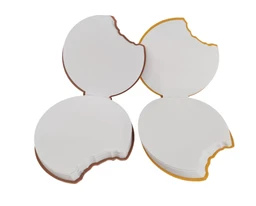 Lotos Biscuit Silicone Diary – Scented Round Cookie Design, Set of 2 (Brown & Yellow), Fun & Unique Notebook for Kids & Students