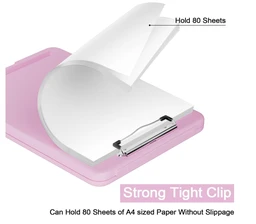 Box Type A4 Clip Pad, Clipboard with Storage Case for Paper and Document Storage Usefull in Office and Education (Multicolour Pack of 1)