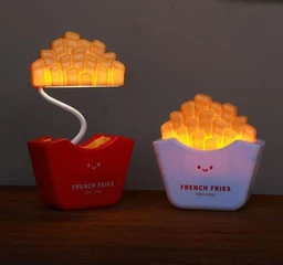 French Fries LED Desk Lamp, Study Table Lamp, Bedroom Lamp