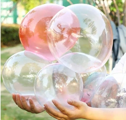Blow Bubble Balloon Toys (Pack of 4 Tube), Bubble Balloons for Kids, Party Birthday Gift, Great Original Bloonies Bubble Making, Bubbles DIY Crafting Childhood Nostalgia Toy (Multicolor).