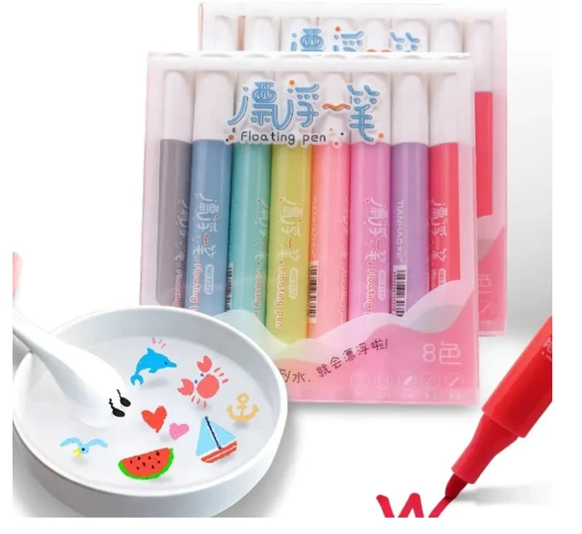 Floating Ink Pen (Pack of 1) | Birthday Return Gift For kids | Water Based Doodle Markers For Drawing Coloring & Fun | Easy To Wipe Dry Erase Whiteboard | Magical Water Painting