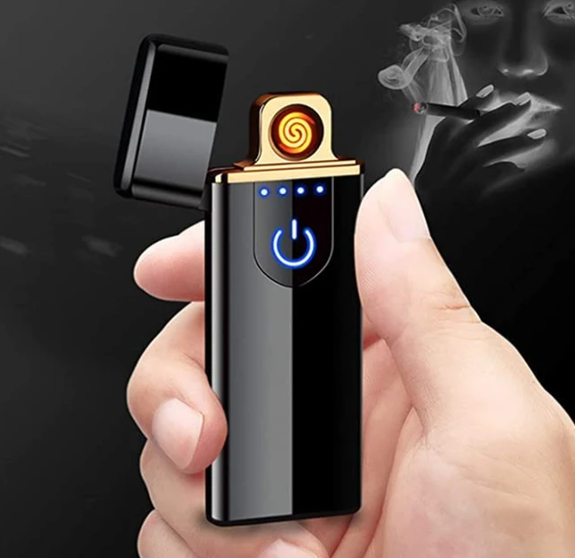 USB Rechargeable Electronic Windproof Flameless Cigarette Lighter (Multicolour) Pack of 1
