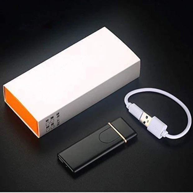USB Rechargeable Electronic Windproof Flameless Cigarette Lighter (Multicolour) Pack of 1