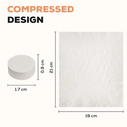 100Pcs Compressed Towel Tablets, Facial Cleansing Tissue, Mini Tablets Disposable Towels, Makeup Remover Pads, Water Activated Coin Tissue for Beauty Salon, Travel, Sports & Personal Use