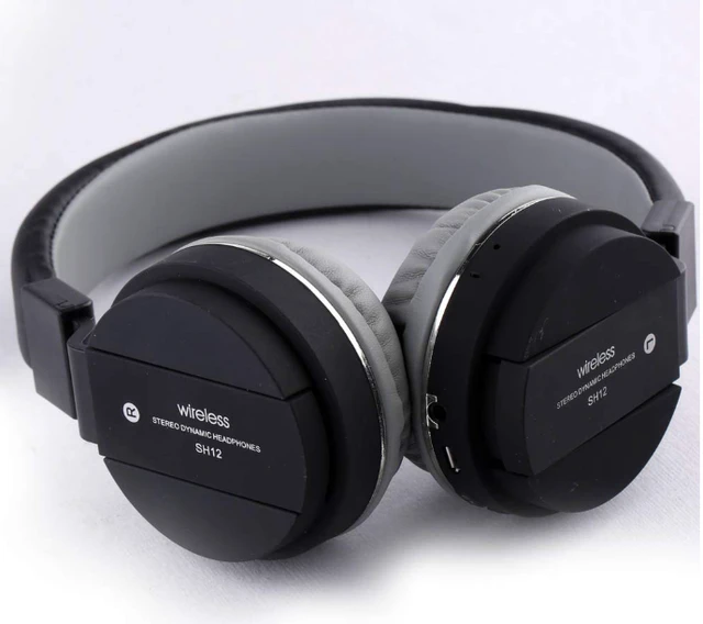 Wireless Bluetooth 4.1 Earphone Headphone with Mic, MP3 Player Sweat Proof Sports Headset, Best for Running and Gym, Stereo Sound Quality with Ergonomic for All Smart Phones (SH 12 Black)