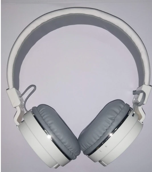 SH-12 Wireless Bluetooth Headphones, Over-Ear Design with Built-in Microphone and a Long Life Superior Sound Quality (White)
