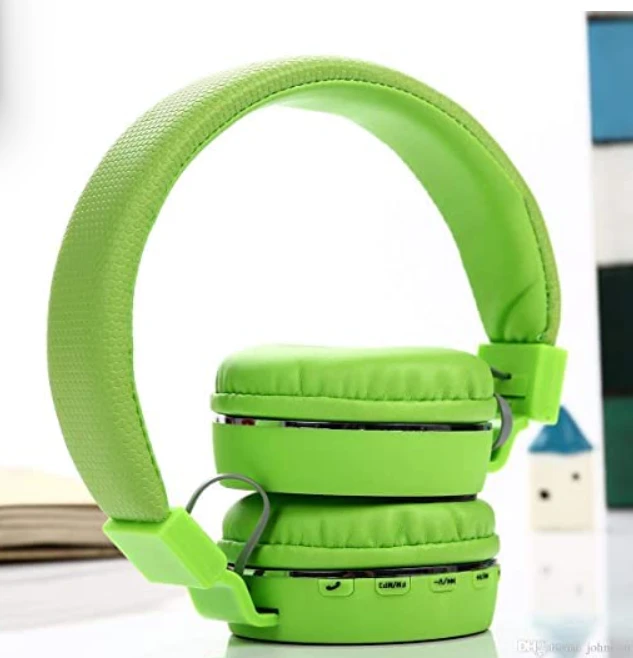 Wireless SH 12 Bluetooth Headphones with Mic Compatible with All Android and Smartphones (Green)