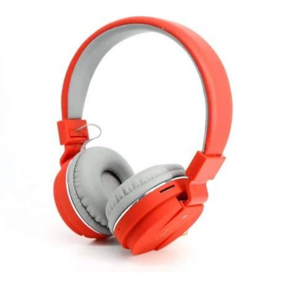 Wireless SH 12 Bluetooth Headphones with Mic Compatible with All Android and Smartphones (Red)