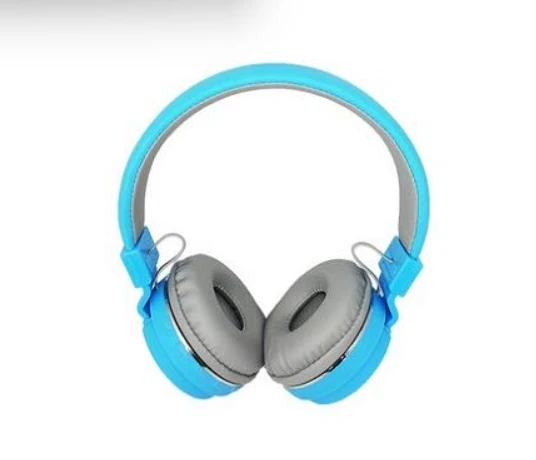 SH Wireless Bluetooth Headphones with Inbuilt Microphone and SD Card Slot Compatible with All Smartphone Phone (Blue)