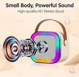 Wembley Karaoke Machine for Kids Adults, Mini Portable Blue-Tooth Karaoke Speaker with Wireless Microphone and Dynamic Lights Birthday Gift Home KTV Outdoor Travel