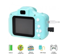 Digital Camera 12 MP 1080P HD Video Recorder, Portable Design, 2.0" Screen, Inbuilt Games, Perfect for Child's Video Recording and Webcam Use,(Blue)(SD Card Required-not icluded)