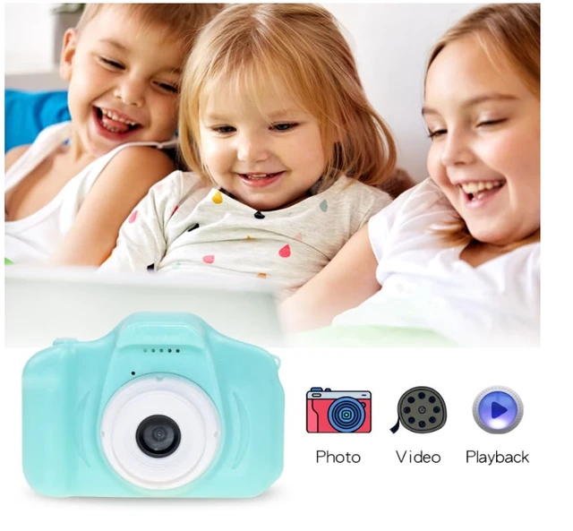 Kids Digital Camera with 2.0 Inch IPS Screen, Auto Focus, Video Recording, Games, (Green)
