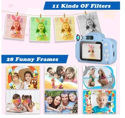Kids Digital Camera with 2.0 Inch IPS Screen, Auto Focus, Video Recording, Games, (Green)