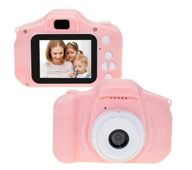 Kids Digital Camera with 2.0 Inch IPS Screen, Auto Focus, Video Recording, Games,(Pink)