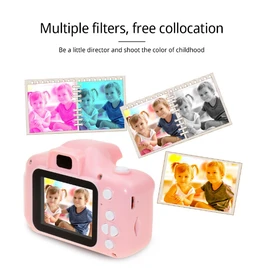 Kids Digital Camera with 2.0 Inch IPS Screen, Auto Focus, Video Recording, Games,(Pink)