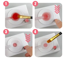 Brush Cleaner Set - Brush Rinser Auto Water Dispensing for Acrylic, Watercolor & Water-Based Paints, Paint Brush Washer, Painting Water Dispenser-Random Colour (Style 02)