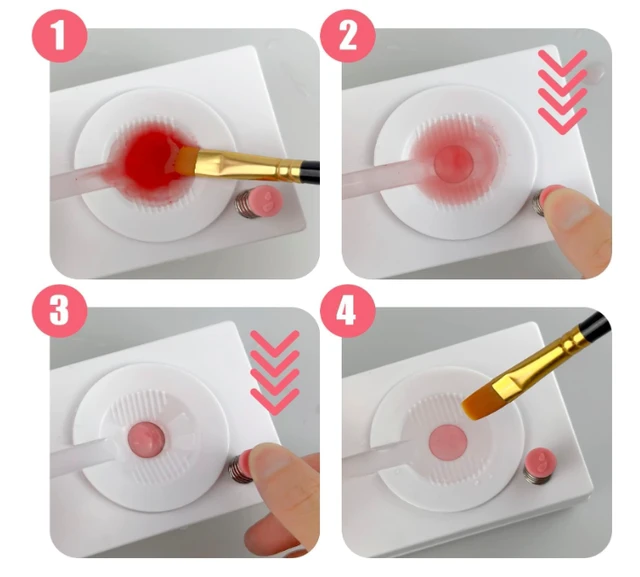 Brush Cleaner Set - Brush Rinser Auto Water Dispensing for Acrylic, Watercolor & Water-Based Paints, Paint Brush Washer, Painting Water Dispenser-Random Colour (Style 02)