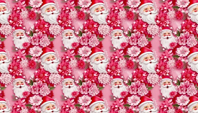 Christmas wrapping paper (Pink) set of 5 sheet 19x28 inches