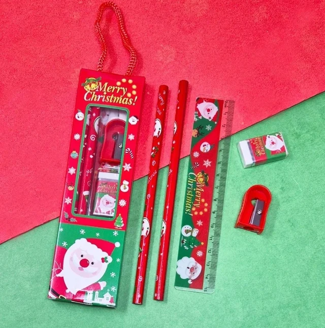 Merry Christmas Stationery Giftset set of 12pc - 22.6 x 17.3 x 6.9 cm