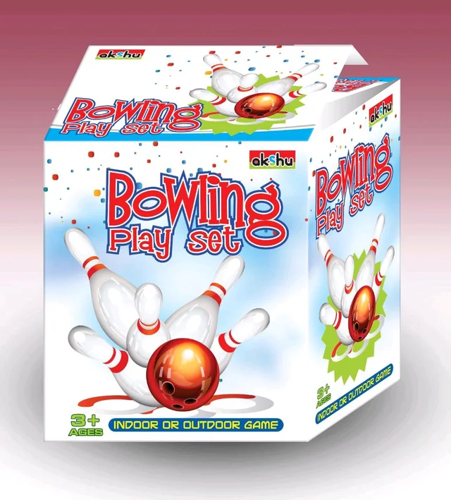 bowling play set- indoor hand bowling toy play game for kids- Multi color