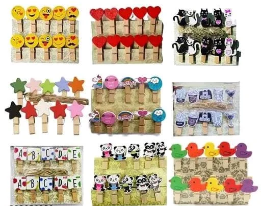 Designer clips with thread (10pcs pack)