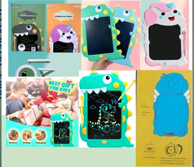 Dino and Unicorn Writing Tablet (set of 2)