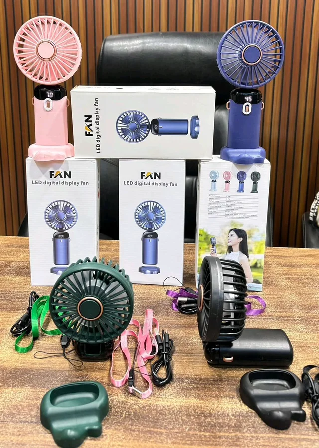 Mini Handheld Fan Battery Operated Small Personal Portable Fan Speed Adjustable USB Rechargeable Fan Cute Design Powerful for Stylish Kids Girls Women Men Indoor Outdoor Travelling