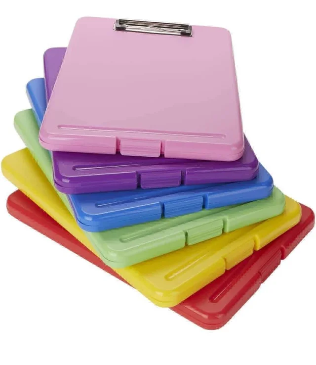 Box Type A4 Clip Pad, Clipboard with Storage Case for Paper and Document Storage Usefull in Office and Education (Multicolour Pack of 1)