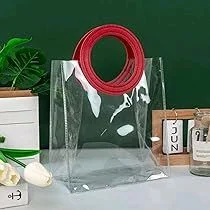 Premium Transparent/ translucent Gift Bags with Handle Medium (9*11 inches)