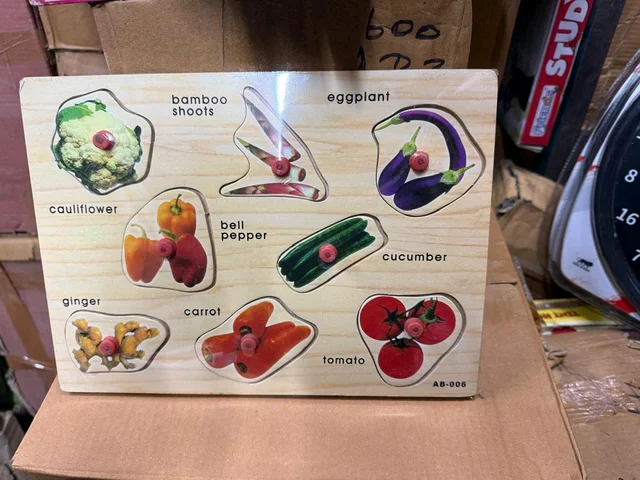 Wooden Block Vegetable for Kids