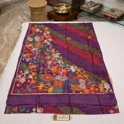RESHAM KAYA Fusion Kantha | Tussar Silk | Pure Handloom Silk | RESHAM KAYA