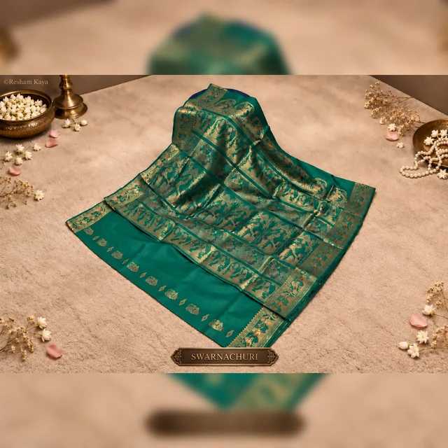 Swarnachuri | Katan Silk Saree | Pure Handloom Silk | RESHAM KAYA
