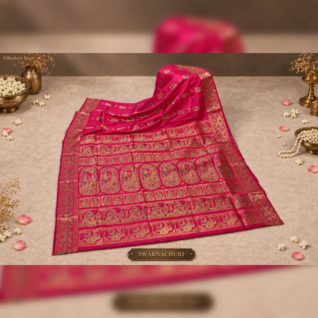 Swarnachuri | Katan Silk Saree | Pure Handloom Silk | RESHAM KAYA