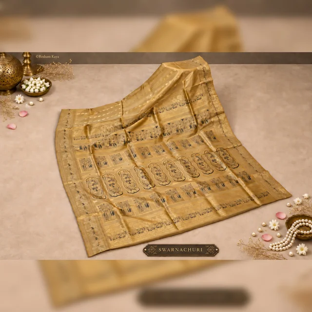 Swarnachuri | Katan Silk Saree | Pure Handloom Silk | RESHAM KAYA