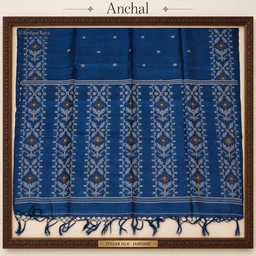 RESHAM KAYA Tussar Jamdani Saree | Pure Handloom Silk | RESHAM KAYA